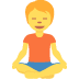 Person in Lotus Position emoji, Twitter / X, Twemoji 14