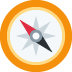 Compass emoji, Twitter / X, Twemoji 14