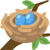 Nest With Eggs emoji, Twitter / X, Twemoji 14