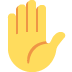 Raised Hand emoji, Twitter / X, Twemoji 14