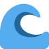Water Wave emoji, Twitter / X, Twemoji 15