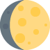 Waxing Gibbous Moon emoji, Twitter / X, Twemoji 15