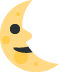 Last Quarter Moon Face emoji, Twitter / X, Twemoji 15