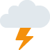 Cloud with Lightning emoji, Twitter / X, Twemoji 15