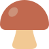 Brown Mushroom emoji, Twitter / X, Twemoji 15