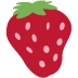 Strawberry emoji, Twitter / X, Twemoji 15