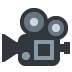 Movie Camera emoji, Twitter / X, Twemoji 15