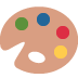 Artist Palette emoji, Twitter / X, Twemoji 15