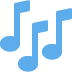 Musical Notes emoji, Twitter / X, Twemoji 15