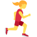 Woman Running Facing Right emoji, Twitter / X, Twemoji 15
