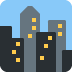 Cityscape emoji, Twitter / X, Twemoji 15
