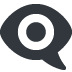Eye in Speech Bubble emoji, Twitter / X, Twemoji 15