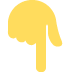 Backhand Index Pointing Down emoji, Twitter / X, Twemoji 15
