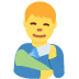 Man Feeding Baby emoji, Twitter / X, Twemoji 15