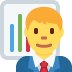 Man Office Worker emoji, Twitter / X, Twemoji 15