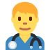 Man Health Worker emoji, Twitter / X, Twemoji 15