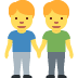 Men Holding Hands emoji, Twitter / X, Twemoji 15