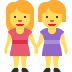 Women Holding Hands emoji, Twitter / X, Twemoji 15