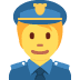 Police Officer emoji, Twitter / X, Twemoji 15