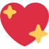 Sparkling Heart emoji, Twitter / X, Twemoji 15