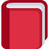 Closed Book emoji, Twitter / X, Twemoji 15