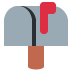 Closed Mailbox with Raised Flag emoji, Twitter / X, Twemoji 15