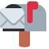 Open Mailbox with Raised Flag emoji, Twitter / X, Twemoji 15