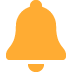 Bell emoji, Twitter / X, Twemoji 15