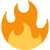 Fire emoji, Twitter / X, Twemoji 15