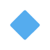 Small Blue Diamond emoji, Twitter / X, Twemoji 15