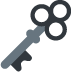 Old Key emoji, Twitter / X, Twemoji 15