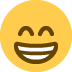 Beaming Face with Smiling Eyes emoji, Twitter / X, Twemoji 15
