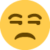 Unamused Face emoji, Twitter / X, Twemoji 15