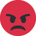 Enraged Face emoji, Twitter / X, Twemoji 15