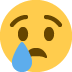 Crying Face emoji, Twitter / X, Twemoji 15