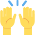 Raising Hands emoji, Twitter / X, Twemoji 15