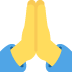 Folded Hands emoji, Twitter / X, Twemoji 15