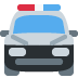 Oncoming Police Car emoji, Twitter / X, Twemoji 15