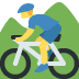 Man Mountain Biking emoji, Twitter / X, Twemoji 15