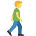 Man Walking Facing Right emoji, Twitter / X, Twemoji 15