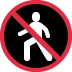 No Pedestrians emoji, Twitter / X, Twemoji 15