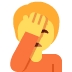 Person Facepalming emoji, Twitter / X, Twemoji 15
