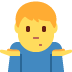 Man Shrugging emoji, Twitter / X, Twemoji 15