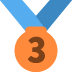 3rd Place Medal emoji, Twitter / X, Twemoji 15