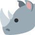 Rhinoceros emoji, Twitter / X, Twemoji 15