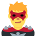 Man Supervillain emoji, Twitter / X, Twemoji 15