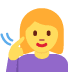Deaf Woman emoji, Twitter / X, Twemoji 15