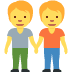 People Holding Hands emoji, Twitter / X, Twemoji 15