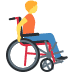Person In Manual Wheelchair Facing Right emoji, Twitter / X, Twemoji 15