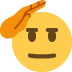 Saluting Face emoji, Twitter / X, Twemoji 15